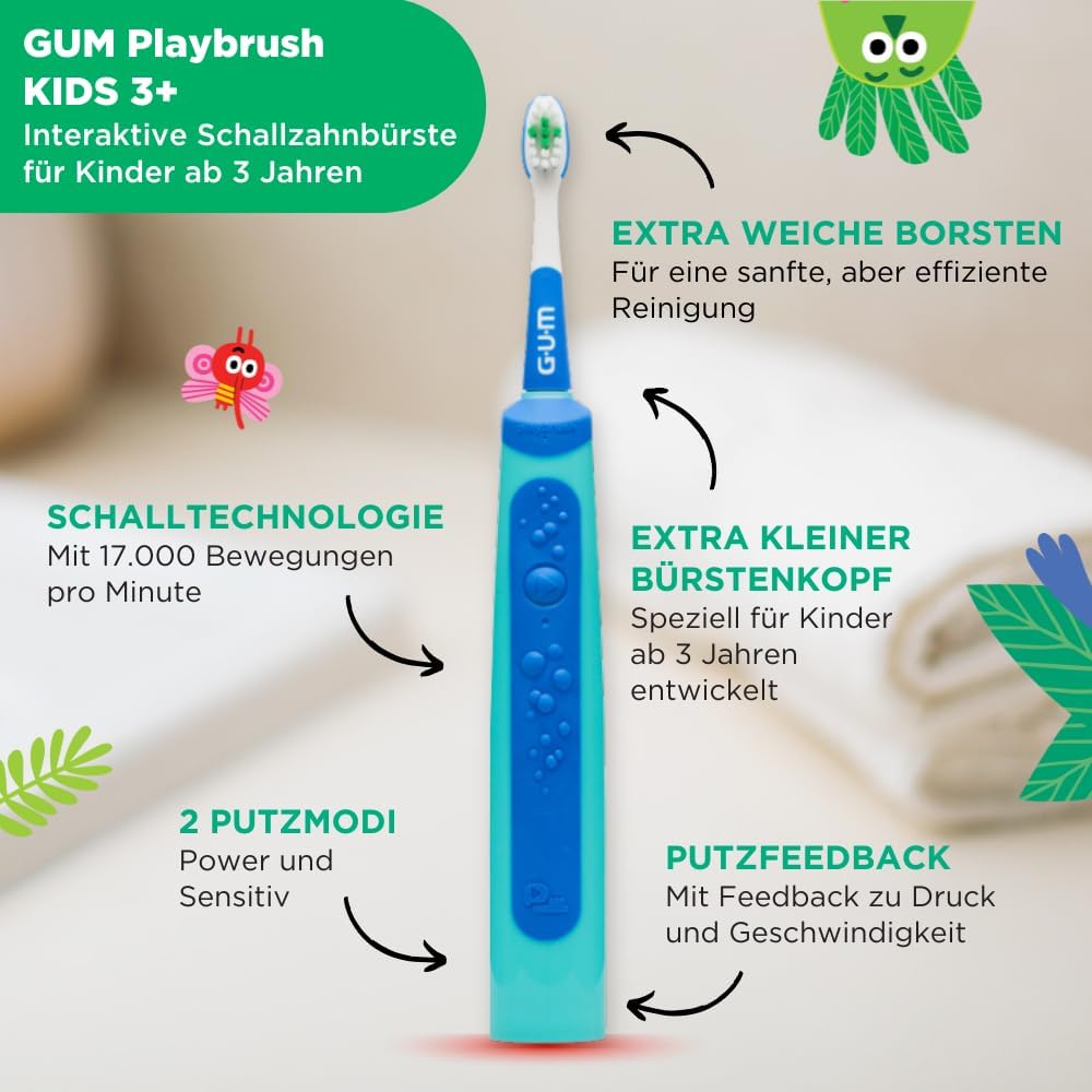 GUM Playbrush Junior blau 3+