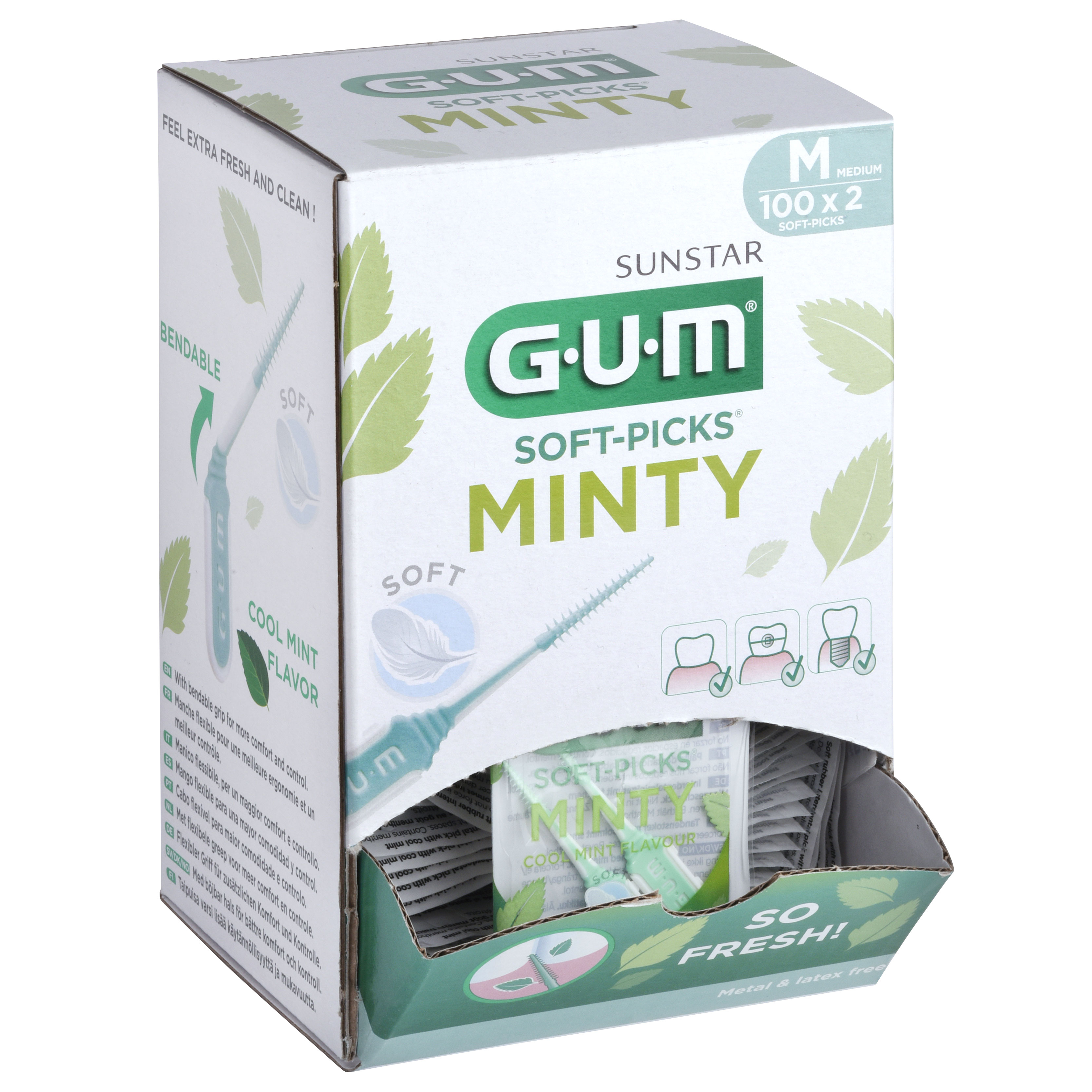 GUM SOFT-PICKS MINTY Medium 100x2 Stück