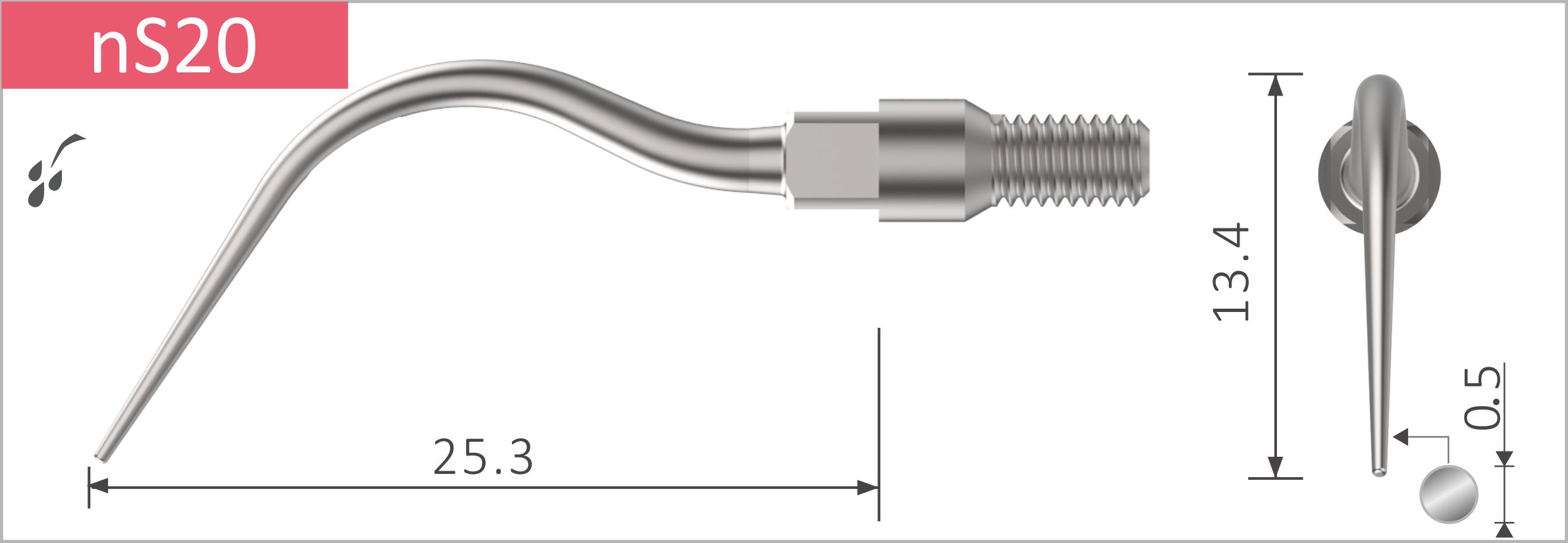 Xpedent Ultraschallspitzen für NSK Airscaler kompatibel nS20 Root Planning