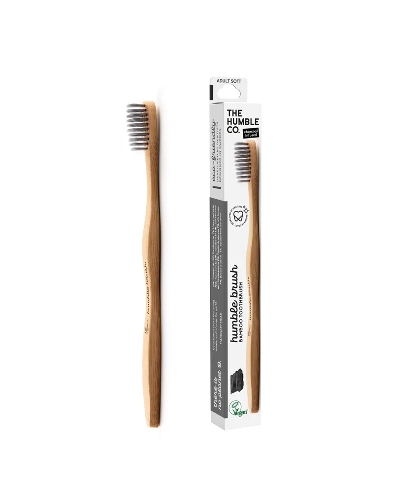Humble Brush Bambuszahnbürste, soft, Aktivkohle