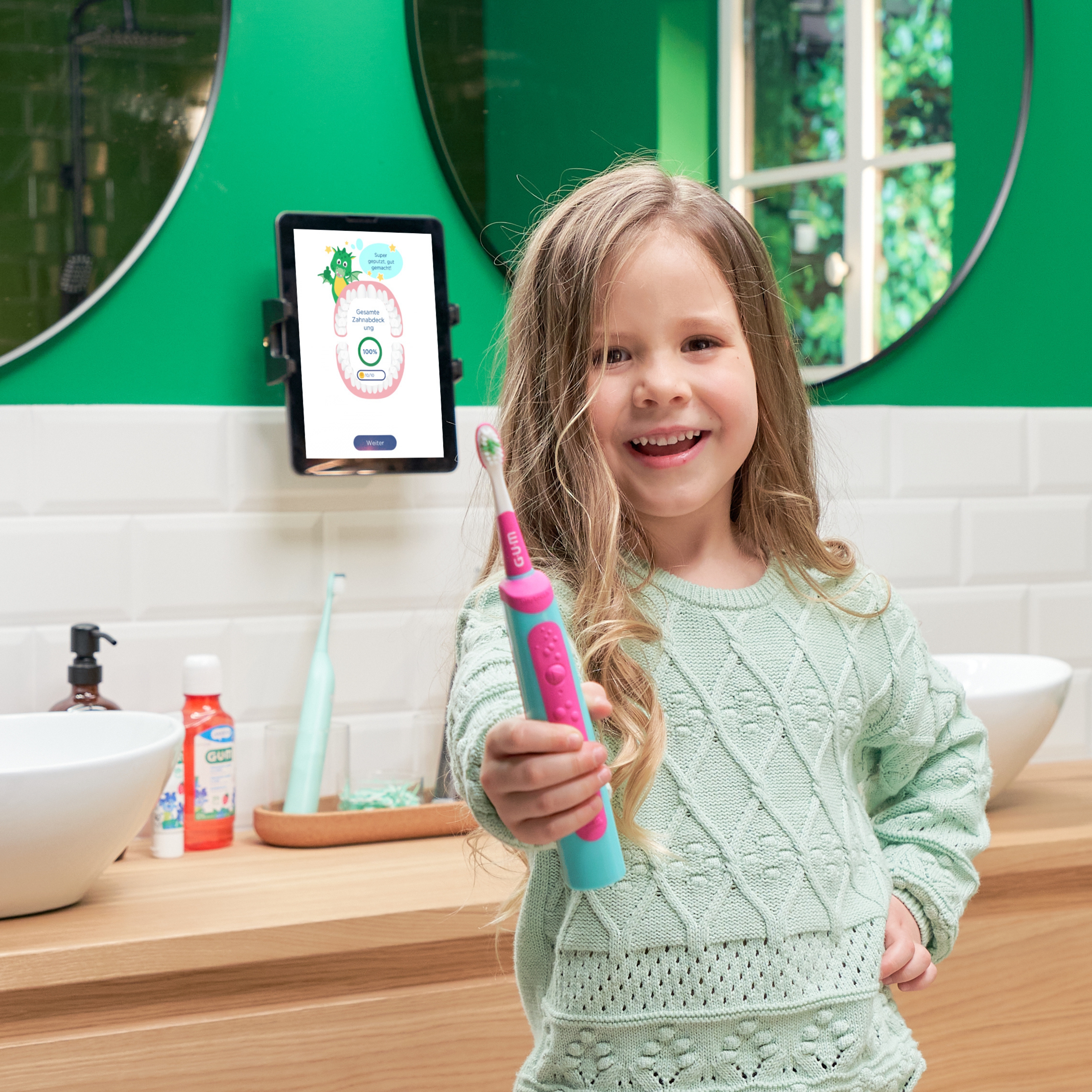 GUM Playbrush Junior pink 6+