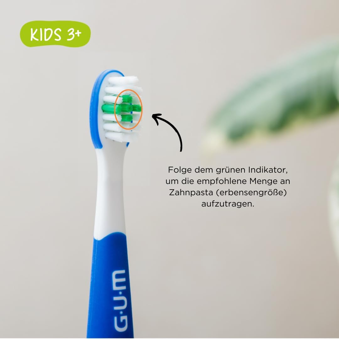 GUM® Playbrush KIDS 3+ Ersatzbürstenköpfe blau, 2 Stück/Packung