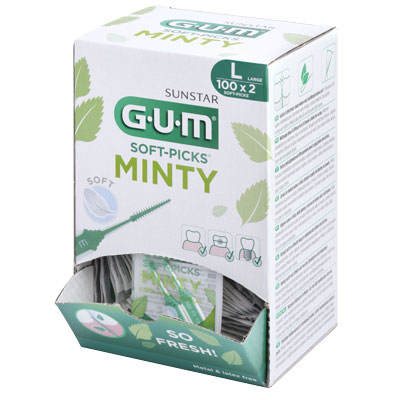 GUM SOFT-PICKS MINTY  Large Box 100x2 Stück